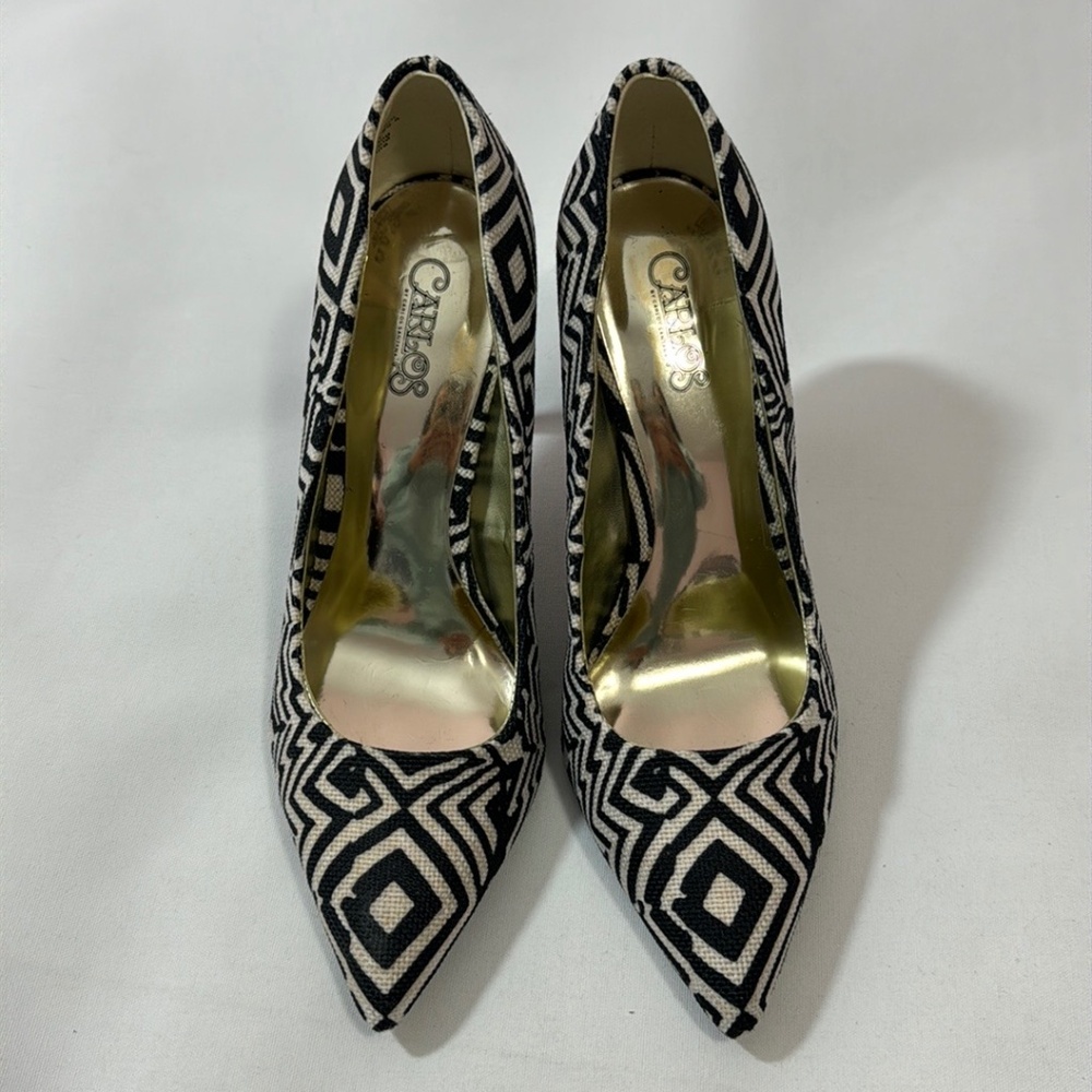 Carlos Santana Posy heels black and white Size 8.5